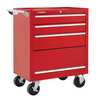 Kennedy Rolling Tool Cabinet, 3 Drawer, Red, 27 in W x 18 in D x 35 in H 273XR