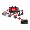 Milwaukee Tool Cordless Combination Kit, 18.0V, 6 Tools 2696-26, 48-11-1850