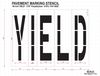 Rae Pavement Stencil, Yield, 48 in STL-116-74826