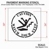 Rae Stencil, Caution Watch Your Step, 24 in STL-116-12404