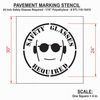 Rae Stencil, Safety Glasses Required, 24 in STL-116-12410