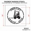 Rae Stencil, Forklift Traffic Only, 24 in STL-116-12412