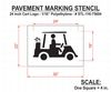 Rae Golf Course Stencil, Cart Logo, 16 in STL-116-75604