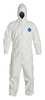 Dupont Tyvek 400 Hooded Disposable Coveralls, 7XL, Zipper, Elastic Wrist, Elastic Ankle, White, 25 Pack TY127SWH7X002500