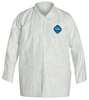 Dupont Disposable Shirt , L , White , Polyolefin , Snap Front TY303SWHLG0050VP