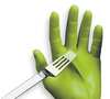 Showa 7705PFT, Nitrile Disposable Gloves, 4 mil Palm, Nitrile, Powder-Free, M (8), 100 PK, Hi-Viz Green 7705PFTM