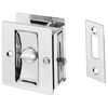 Rockwood Locking Pocket Door Pull, Polished Brass, Clips/Fasteners 891.3