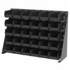 Akro-Mils 10 lb Hang & Stack Storage Bin, Plastic, 4 1/8 in W, 3 in H, Black, 7 3/8 in L 30220BLACK