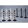 Zoro Select 3" Diameter Plastic Stanchion - Black, (4-pack) 99903-4