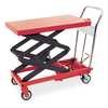 Dayton Scissor Lift Table, 800 lb. Cap, 20"W, 35-1/2"L 3KR47