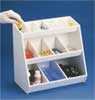 Ak Storage Bin, Polyvinyl Chloride, 7-1/2 in W, 12 in H, 12 in L, White 50147