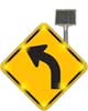 Tapco LED Traffic Sign, Left Curve Arrow, 30 In 2180-C00721