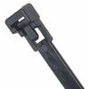 Power First 7.87" L Releasable Cable Tie BK PK 100 36J197