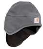 Carhartt Men's 2-in-1 Hat, Pull-down Face Mask, Polyester, Spandex, FastDry Technology, Charcoal, Universal A202-CHH  OFA