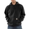 Carhartt Hooded Sweatshirt, Black, Cotton/PET, XL K121-BLK XLG REG