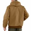 Carhartt Men's Brown Cotton Hooded Duck Jacket size S J140-BRN SML REG