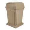 Rubbermaid Commercial 45 gal Square Trash Can, Beige, 24 3/4 in Dia, Swing, Plastic FG917188BEIG