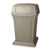 Rubbermaid Commercial 35 gal Square Trash Can, Black, 21 1/2 in Dia, Swing, Plastic FG843088BLA