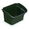 Rubbermaid Commercial Utility Bin, 4 gal., Black, 17 In. W FG335488BLA