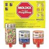 Moldex Disposable Uncorded Ear Plugs with Dispenser, Bullet Shape, 33 dB, 750 Pairs, Assorted Colors 0604