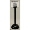 Zoro Select Sign Post, 16 In. W, Plastic, Black 92116