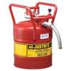 Justrite 5 gal Red Steel Type II Safety Can Flammables 7350130