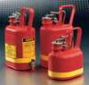 Justrite 1/2 gal Red Polyethylene Type I Safety Can Flammables 14065
