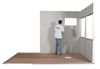 Porta-King 4-Wall Modular In-Plant Office, 8 ft H, 8 ft W, 8 ft D, Gray VK1STL 8'x8' 4-Wall