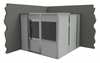 Porta-King 2-Wall Modular In-Plant Office, 8 ft H, 10 ft W, 10 ft D, Gray VK1STL 10'x10' 2-Wall