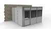 Porta-King 3-Wall Modular In-Plant Office, 8 ft H, 12 ft W, 12 ft D, Gray VK1DW 12'x12' 3-Wall