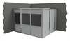 Porta-King 2-Wall Modular In-Plant Office, 8 ft H, 12 ft W, 10 ft D, Gray VK1STL 10'x12' 2-Wall