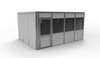 Porta-King 4-Wall Modular In-Plant Office, 8 ft H, 16 ft W, 12 ft D, Gray VK1STL 12'x16' 4-Wall