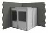 Porta-King 2-Wall Modular In-Plant Office, 8 ft H, 8 ft W, 8 ft D, Gray VK1DW 8'x8' 2-Wall