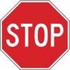 Lyle Traffic Sign, 18 x 18In, WHT/R, Stop, Text R1-1-18HA