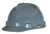 Msa Safety V-Gard Front Brim Hard Hat, Slotted, Cap Style, Type 1, Class E, Staz-On Pinlock Suspension, Gray 463948