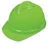 Msa Safety Front Brim Hard Hat, Type 1, Class C, Ratchet (6-Point), Bright Green 10035213