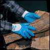 Showa Natural Rubber Latex Coated Gloves, 3/4 Dip Coverage, Blue/Gray, M, PR 305M-08
