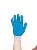 Showa Natural Rubber Latex Coated Gloves, 3/4 Dip Coverage, Blue/Gray, M, PR 305M-08