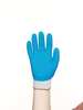 Showa Natural Rubber Latex Coated Gloves, 3/4 Dip Coverage, Blue/Gray, XL, PR 305XL-10