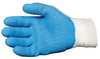 Mcr Safety Latex Coated Gloves, Palm Coverage, Blue/White, XL, PR 9680XL