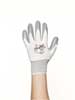 Mcr Safety Nitrile Coated Gloves, Palm Coverage, White/Gray, S, PR 9683S
