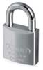 Abus Padlock, Keyed Alike, Standard Shackle, Square Brass Body, Steel Shackle, 7/8 in W 83/50 RK KA-100