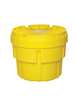 Enpac Open Head Salvage Drum, Polyethylene, 20 gal, Unlined, Yellow 1220-YE