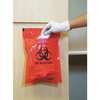 Zoro Select Biohazard Bags, 1 gal., Red, PK100 MRWB142324