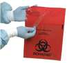 Zoro Select Biohazard Bags, 1 gal., Red, PK100 MRWB142324