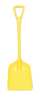 Remco Hygienic Square Point Shovel, Polypropylene Blade, 23 1/2 in L Yellow Polypropylene Handle 69816