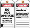 Brady Danger Tag, Danger - Do Not Operate, Polyester, Write-On Surface, 5 1/2 in High, 3 in Wide, 25 Pack 66050