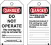 Brady Danger Tag, Danger - Do Not Operate, Polyester, Write-On Surface, 5 1/2 in High, 3 in Wide, 25 Pack 66050