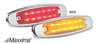 Maxxima Clearance Light, LED, Amber, Oval, 6-1/4 L M20332Y