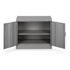 Tennsco 24 ga. ga. Carbon Steel Storage Cabinet, 36 in W, 30 in H, Stationary 1430 GRAY